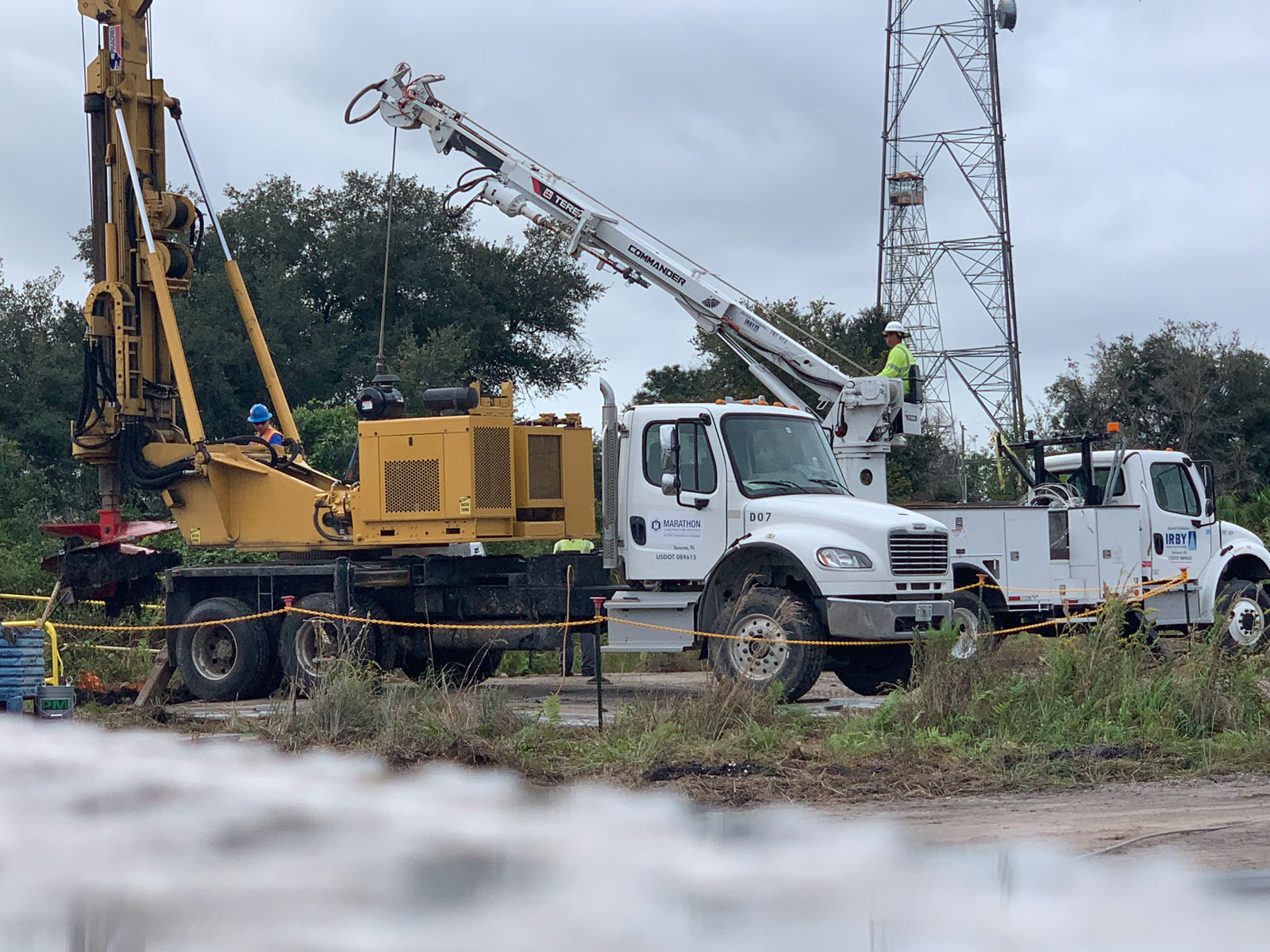 Marathon Construction Services drill rig