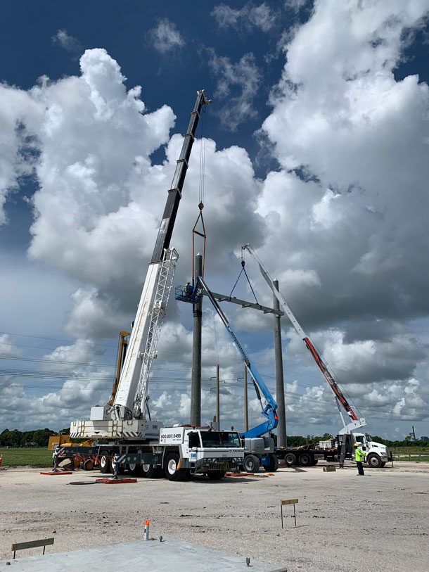 Crane at construction site