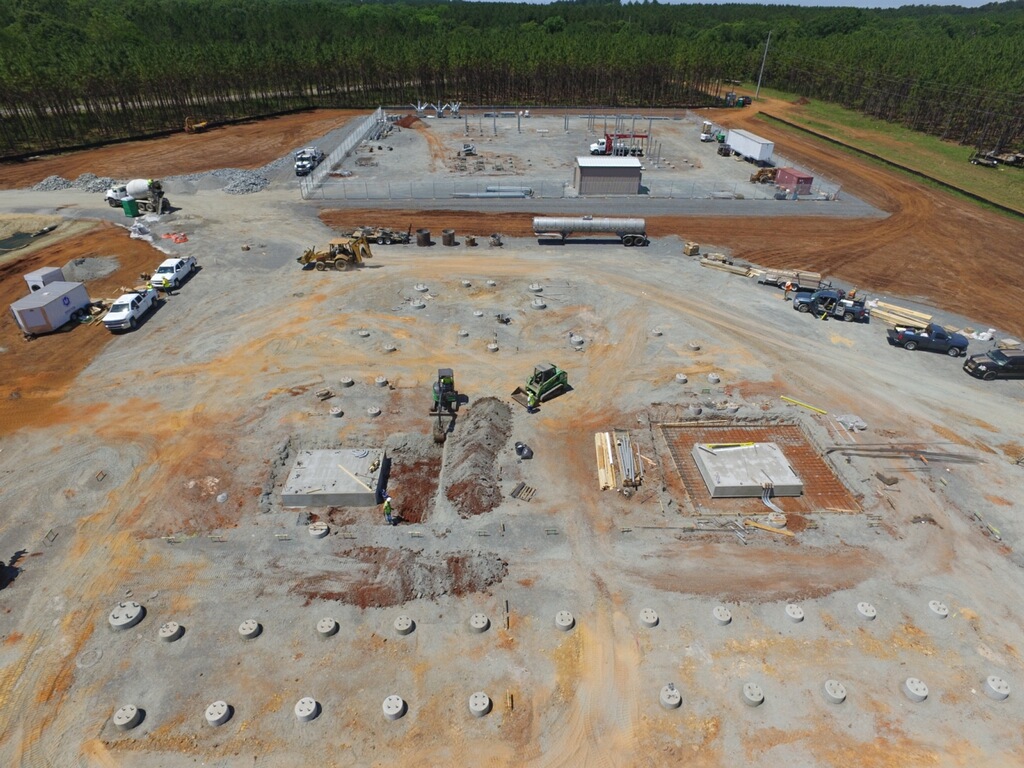 Construction site from above